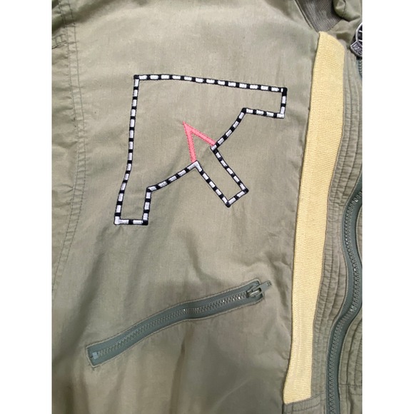 Vintage IXSPA Jamie Sadock Womens 2pc Bomber Jacket Cargo Pants Set Olive S - Picture 3 of 16